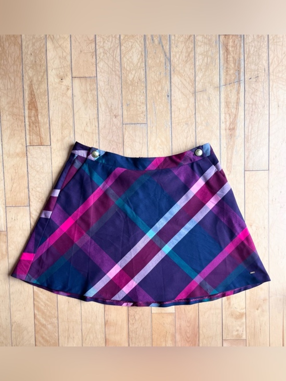 Tommy Hilfiger Preppy Collegiate Style Plaid A‑Line Skirt Size 18